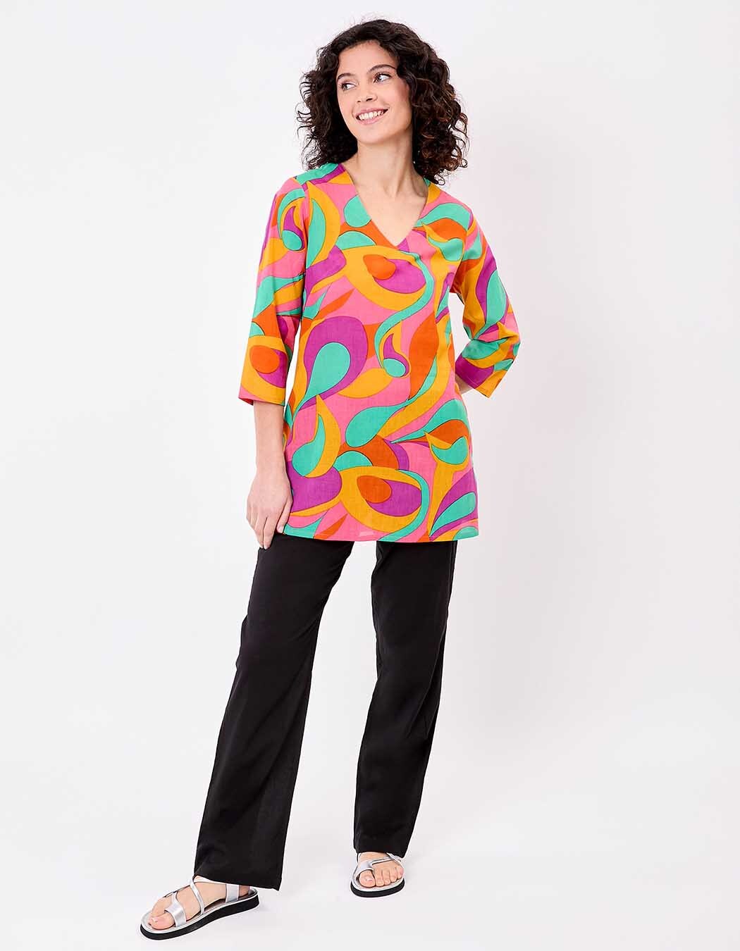 Women’s tunic in organic cotton voile femme La Fiancée