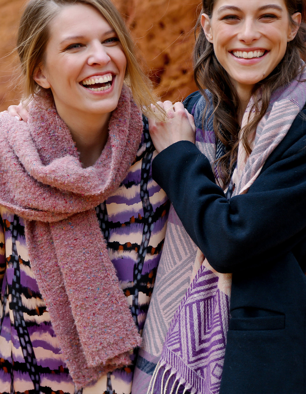 Plain mottled rectangular scarf femme La Fiancée