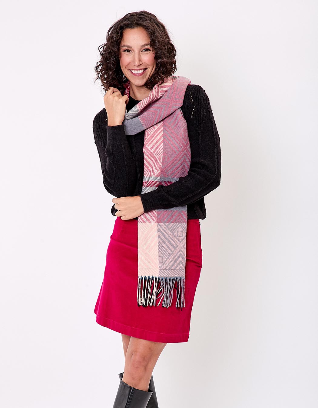 Knitted rectangular scarf femme La Fiancée