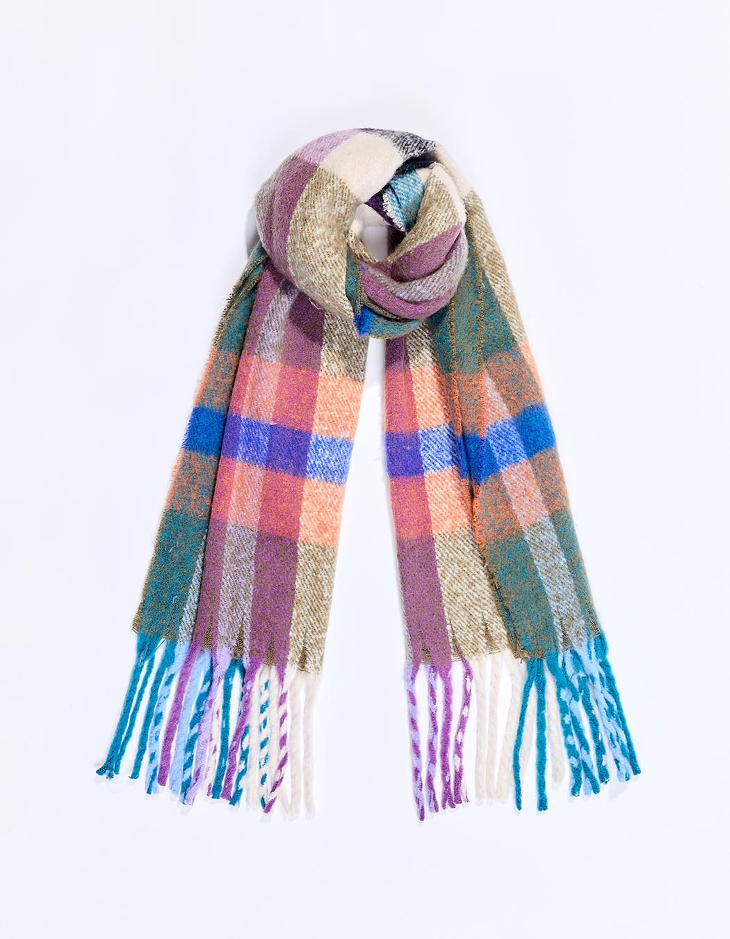 Checked rectangular scarf femme La Fiancée
