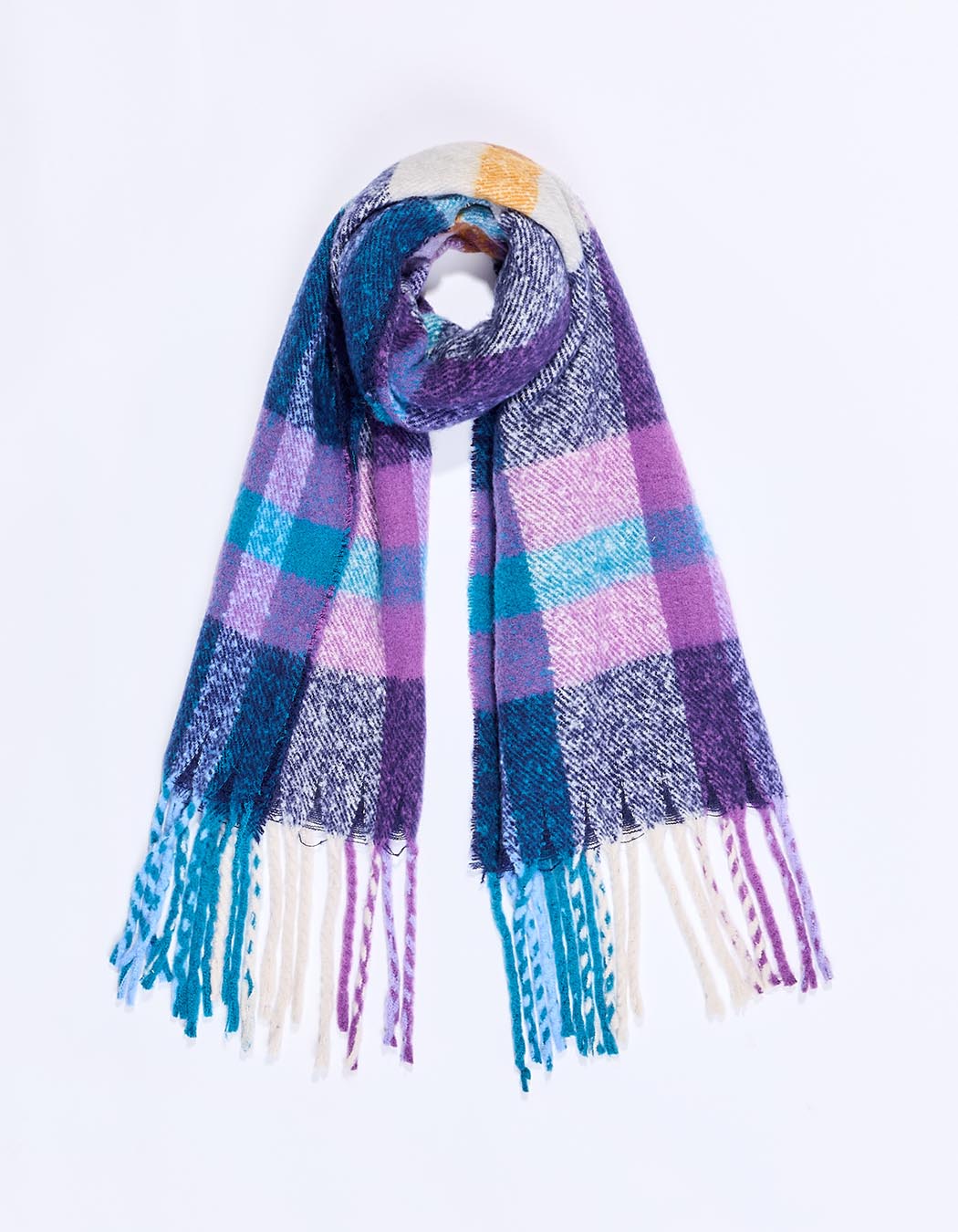 Checked rectangular scarf femme La Fiancée