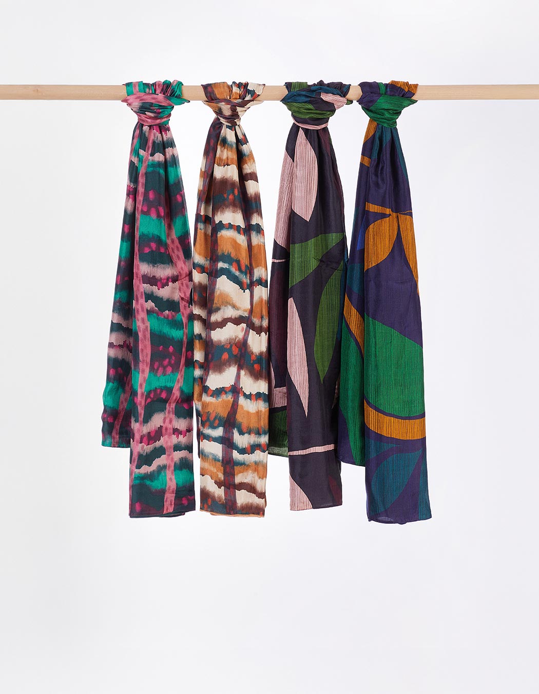 Printed rectangular silk scarf femme La Fiancée