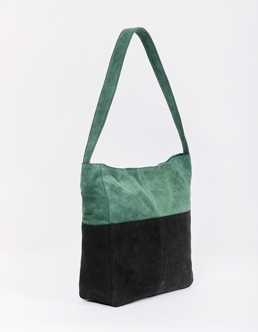 Two-tone suede leather satchel bag femme La Fiancée