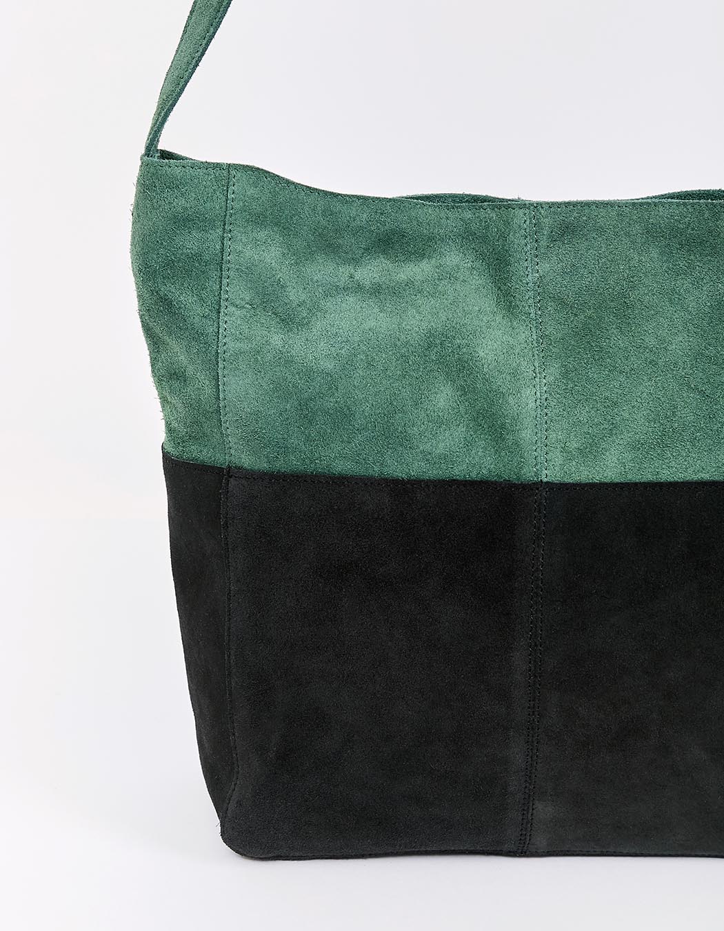 Two-tone suede leather satchel bag femme La Fiancée