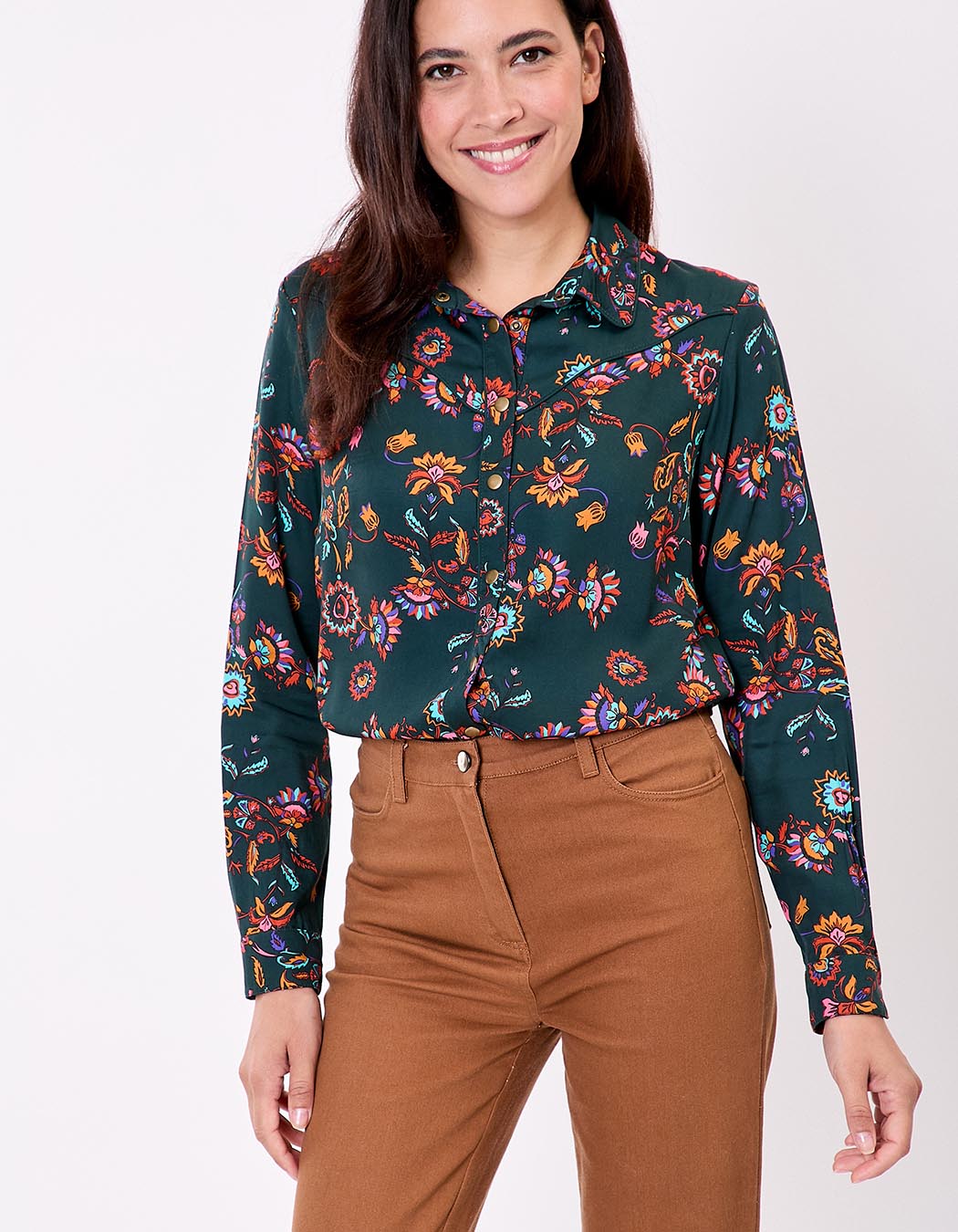 Country-style fluid blouse femme La Fiancée