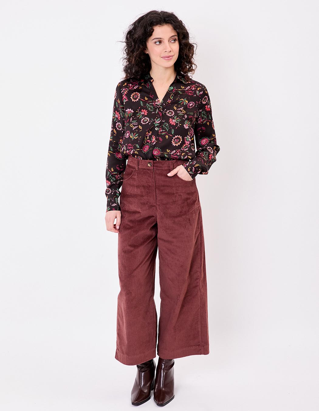Straight satin shirt femme La Fiancée