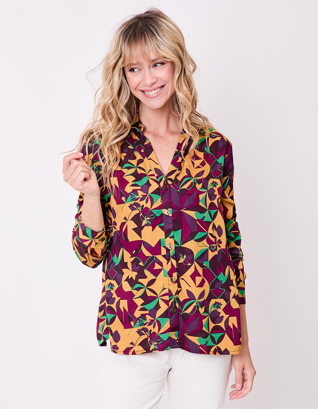 Straight satin shirt femme La Fiancée