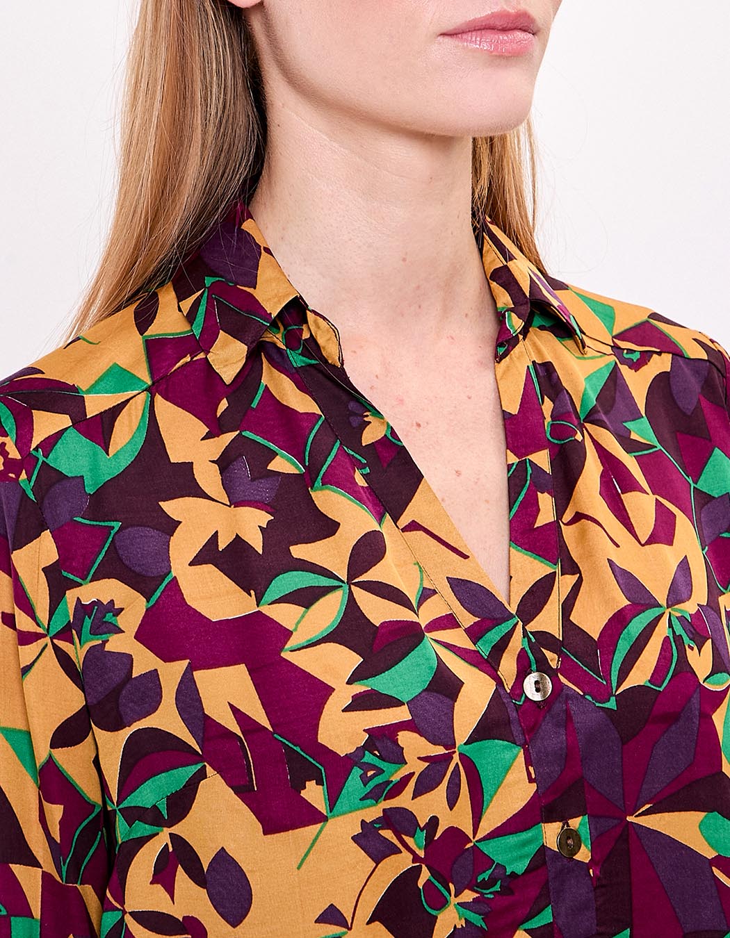 Straight satin shirt femme La Fiancée