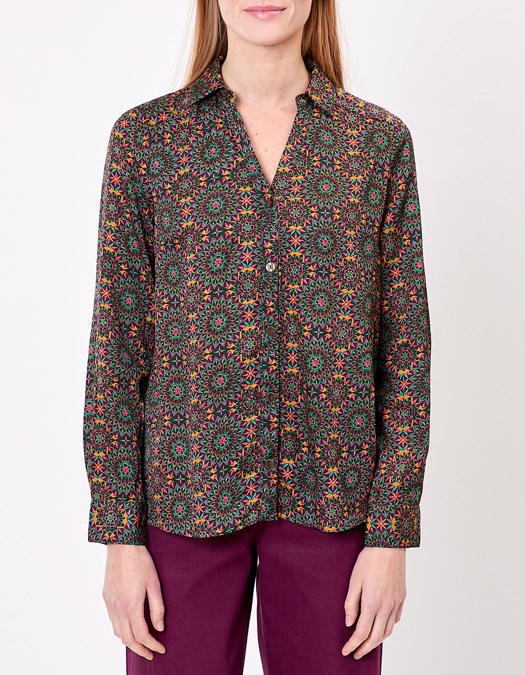 Straight satin shirt femme La Fiancée