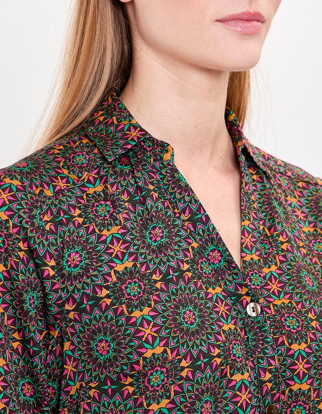 Straight satin shirt femme La Fiancée