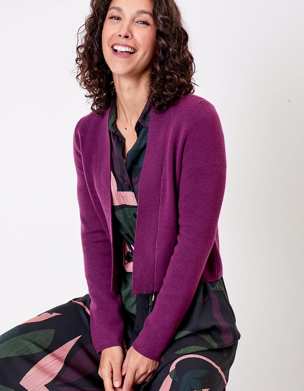 Women’s plain short knit cardigan femme La Fiancée