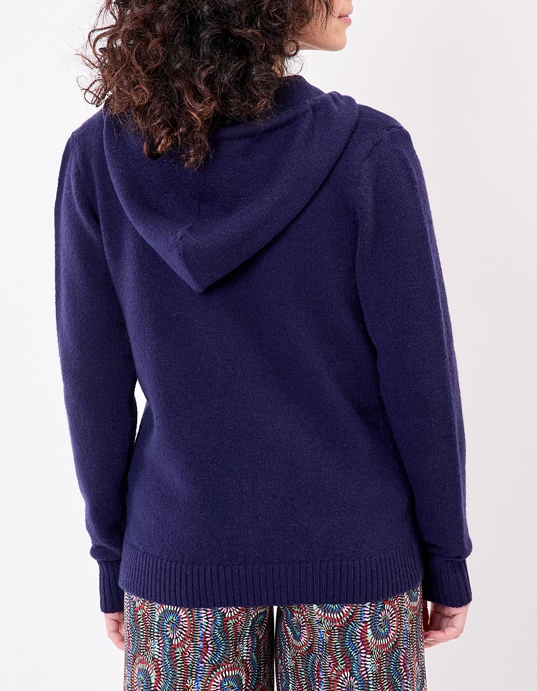 Hooded zip knit cardigan femme La Fiancée