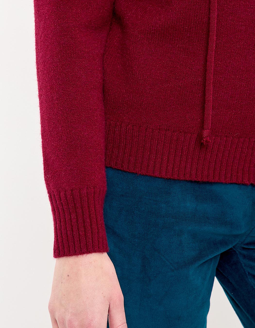 Hooded zip knit cardigan femme La Fiancée