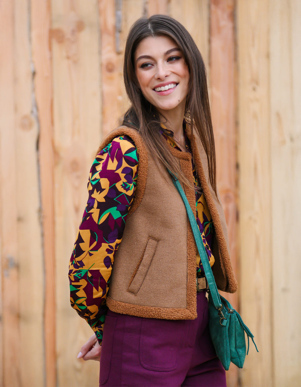 Sleeveless wool-lined vest femme La Fiancée