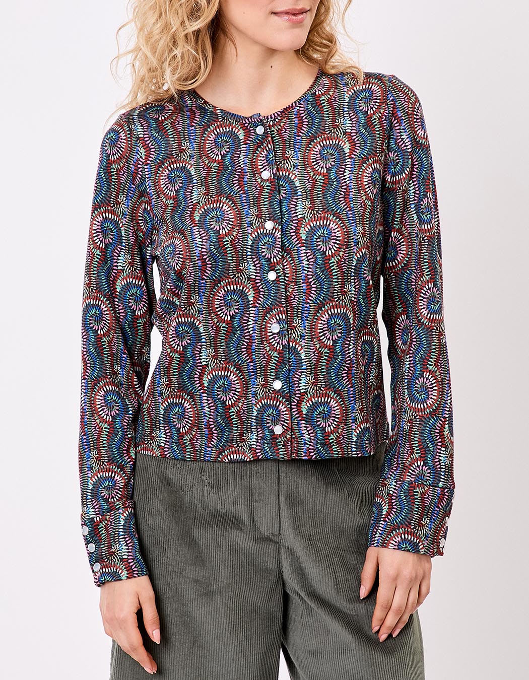 Fine knit buttoned cardigan femme La Fianc&eacute;e