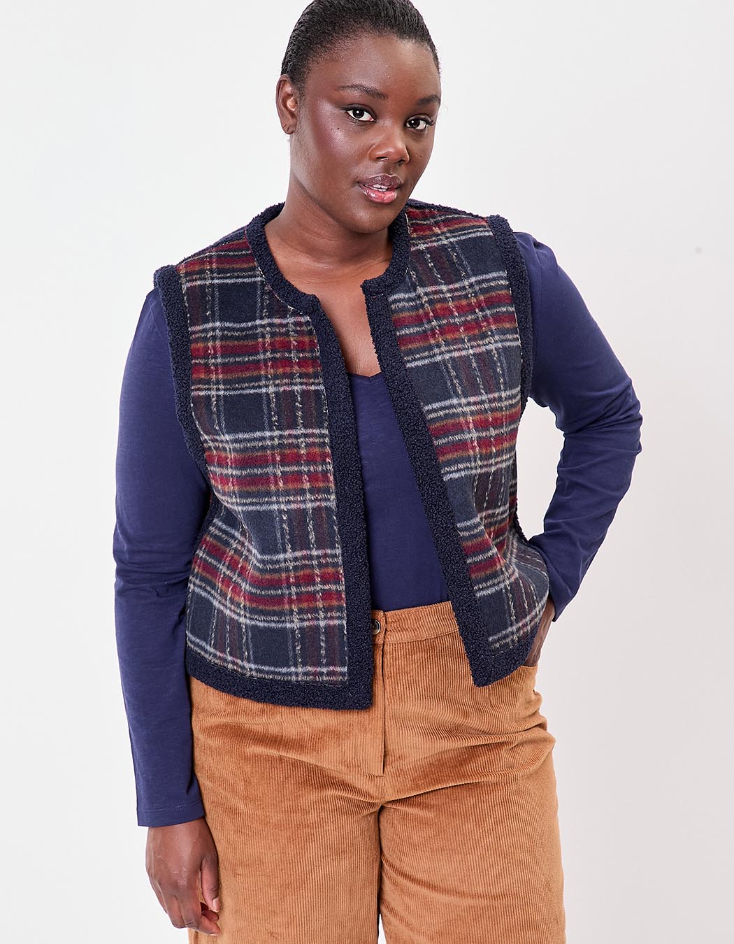 Reversible sleeveless sherpa vest femme La Fiancée