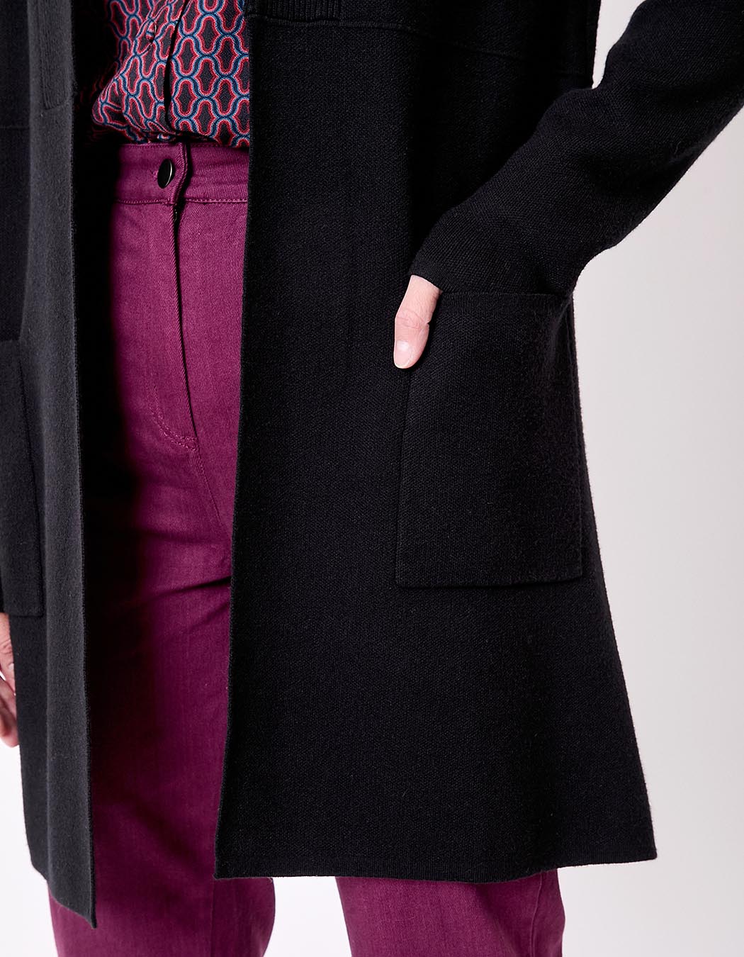 Plain long knit cardigan femme La Fiancée