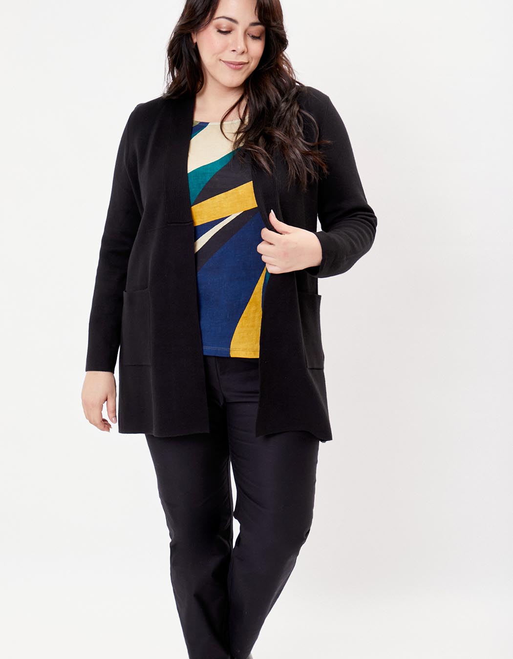 Plain long knit cardigan femme La Fiancée