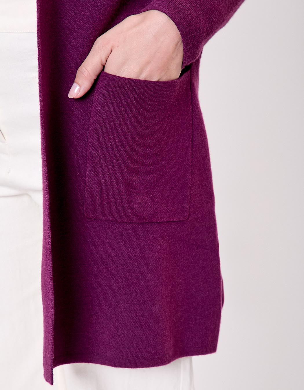 Plain long knit cardigan femme La Fiancée