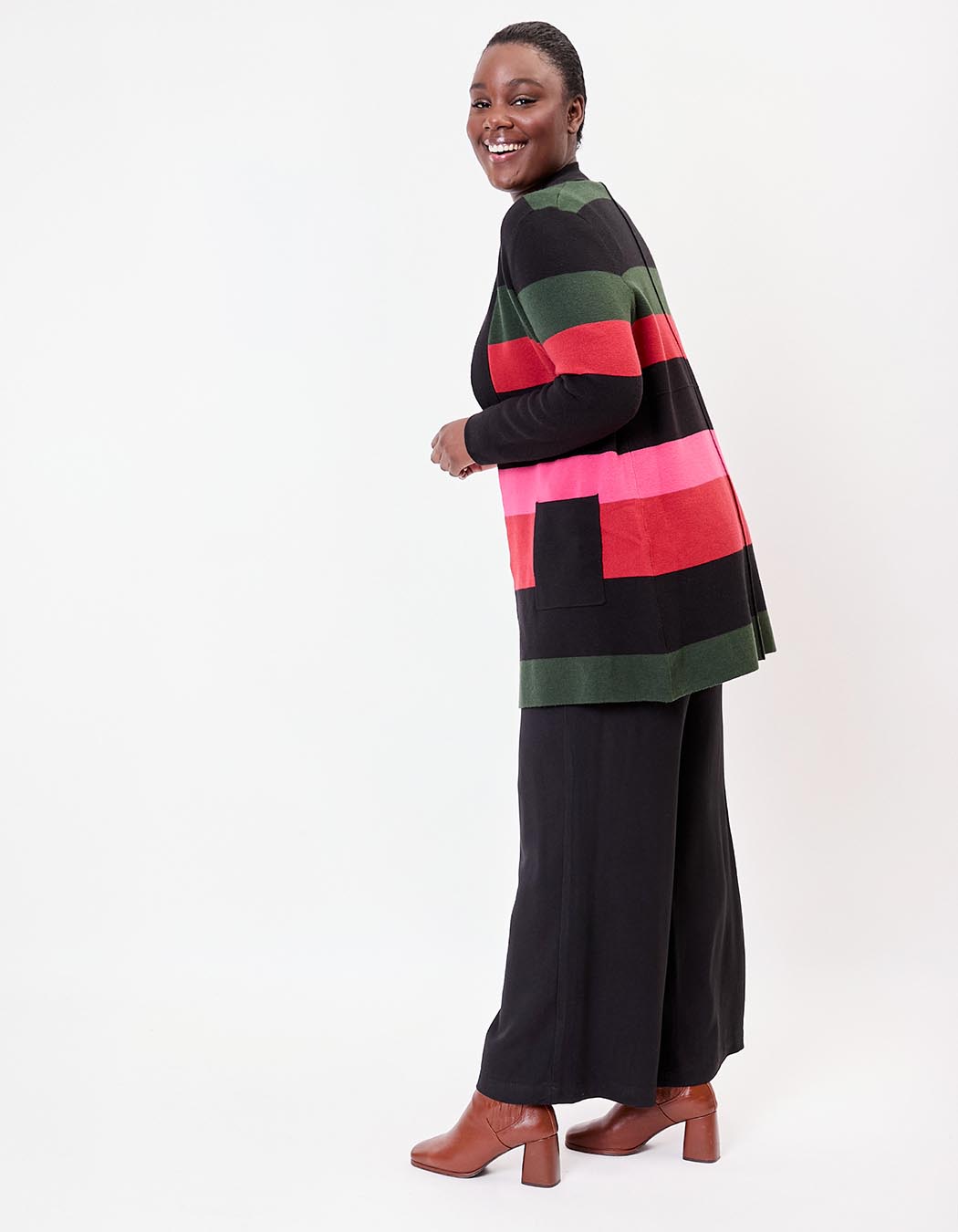 Plain long knit cardigan femme La Fiancée