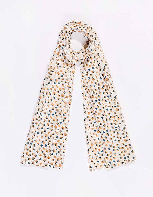 Rectangular scarf in organic cotton gauze femme La Fianc&eacute;e