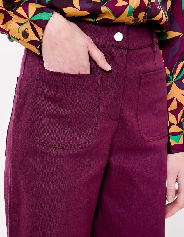 Wide-leg jeans in organic cotton denim femme La Fianc&eacute;e