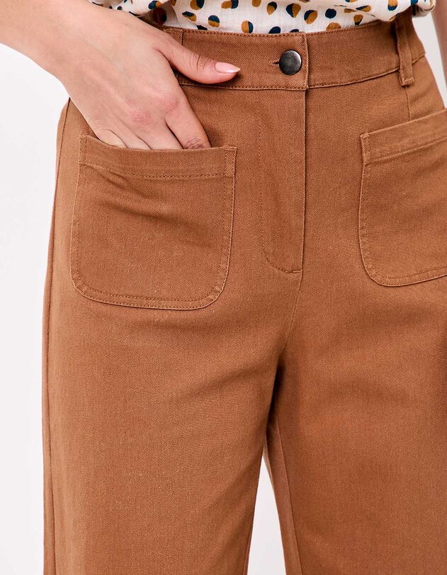 Wide-leg jeans in organic cotton denim femme La Fianc&eacute;e