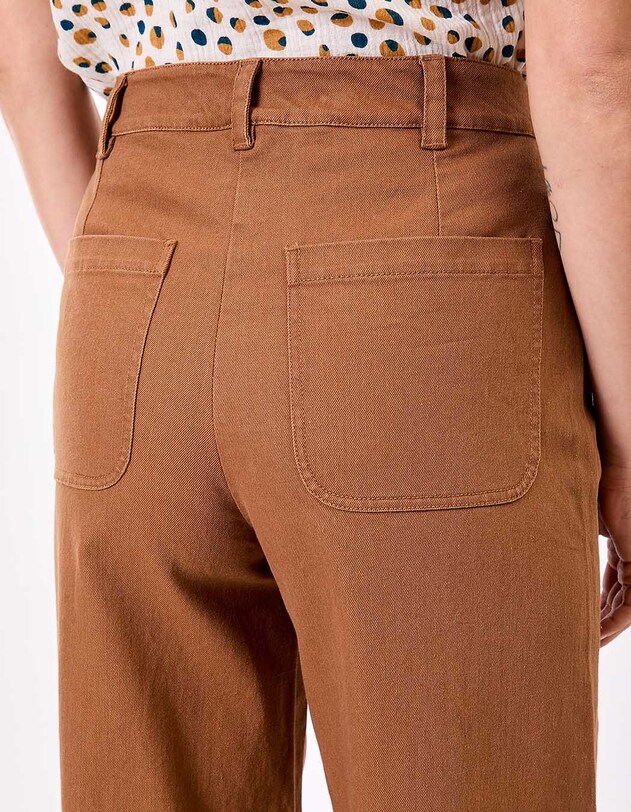 Wide-leg jeans in organic cotton denim femme La Fianc&eacute;e