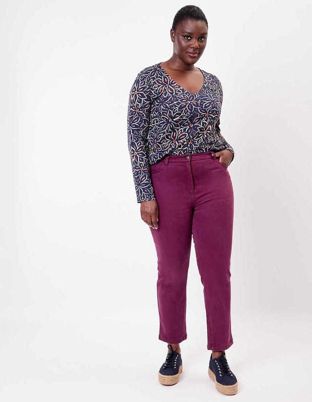 Straight-leg jeans in organic cotton denim femme La Fianc&eacute;e