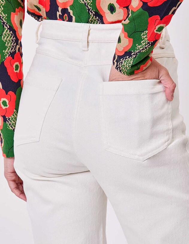 Straight-leg jeans in organic cotton denim femme La Fianc&eacute;e