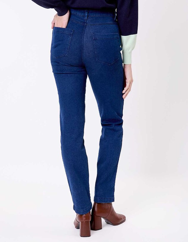 Straight-leg jeans in organic cotton denim femme La Fiancée