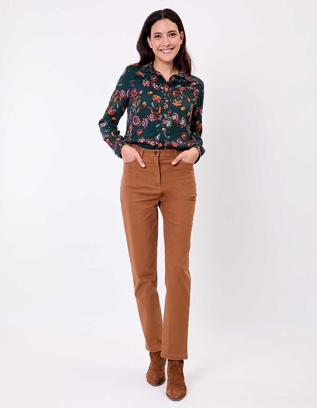 Straight-leg jeans in organic cotton denim femme La Fianc&eacute;e
