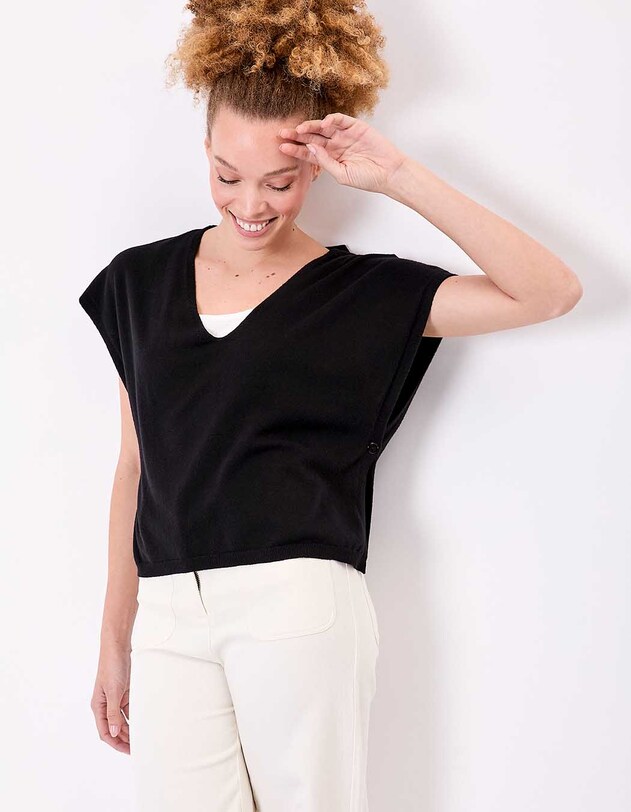 Sleeveless knit sweater femme La Fianc&eacute;e