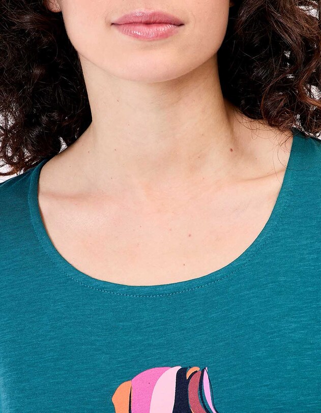 Organic flamed cotton T-shirt femme La Fianc&eacute;e