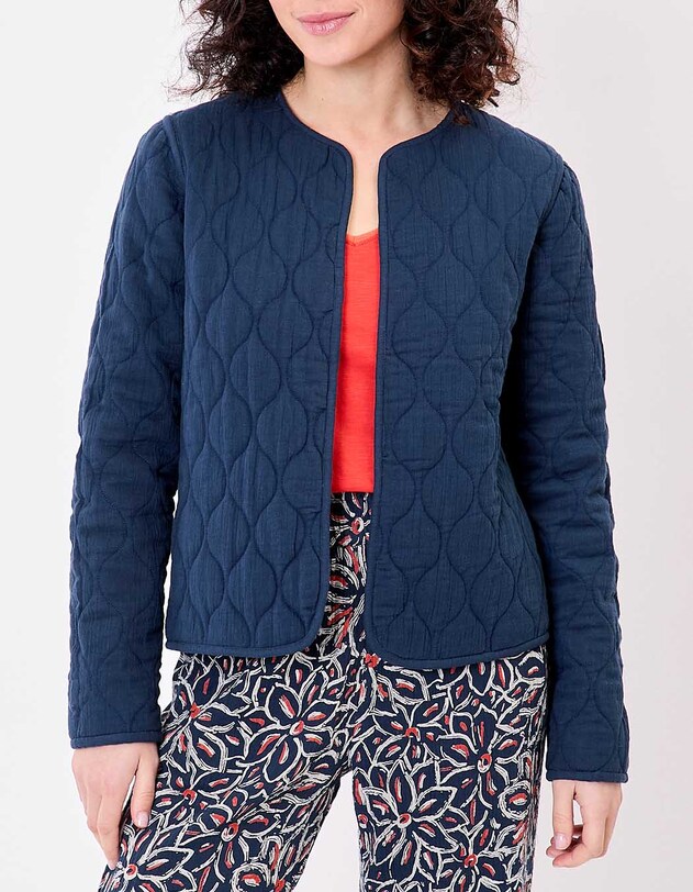 Reversible quilted jacket in organic cotton gauze femme La Fianc&eacute;e