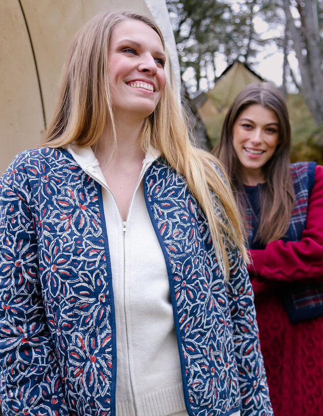 Reversible quilted jacket in organic cotton gauze femme La Fianc&eacute;e