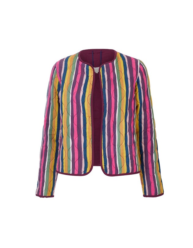 Reversible quilted jacket in organic cotton gauze femme La Fianc&eacute;e