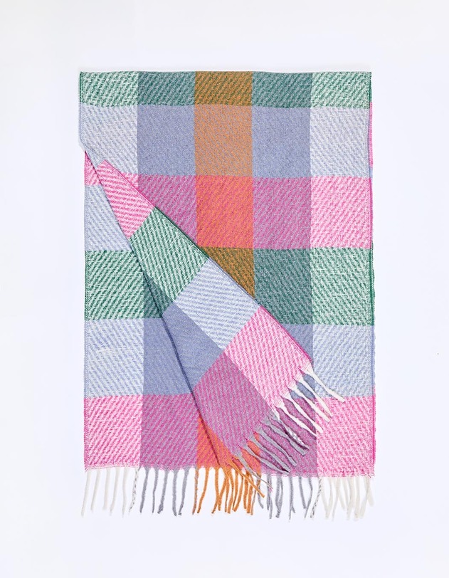 Checked rectangular scarf femme La Fianc&eacute;e