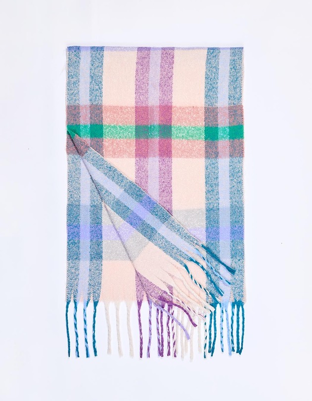 Checked rectangular scarf femme La Fianc&eacute;e