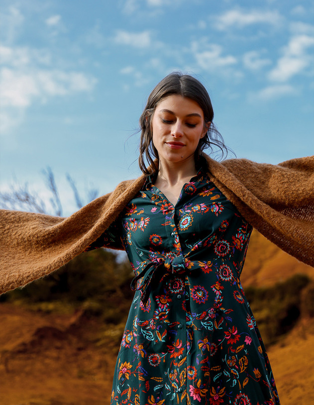 Large recycled scarf femme La Fianc&eacute;e