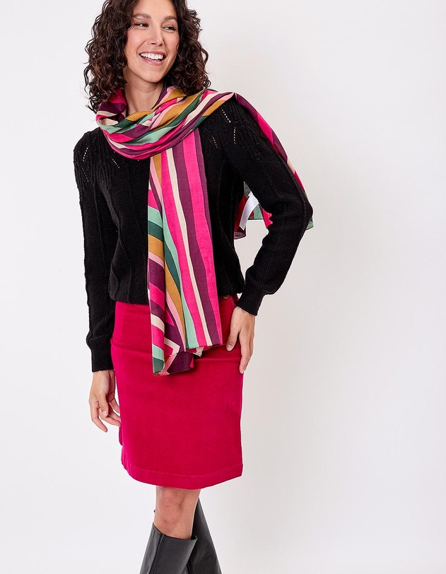 Large printed fluid cotton stole femme La Fianc&eacute;e