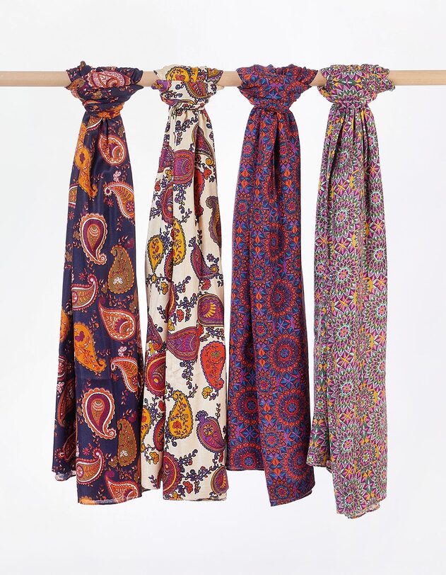 Printed rectangular stole femme La Fianc&eacute;e