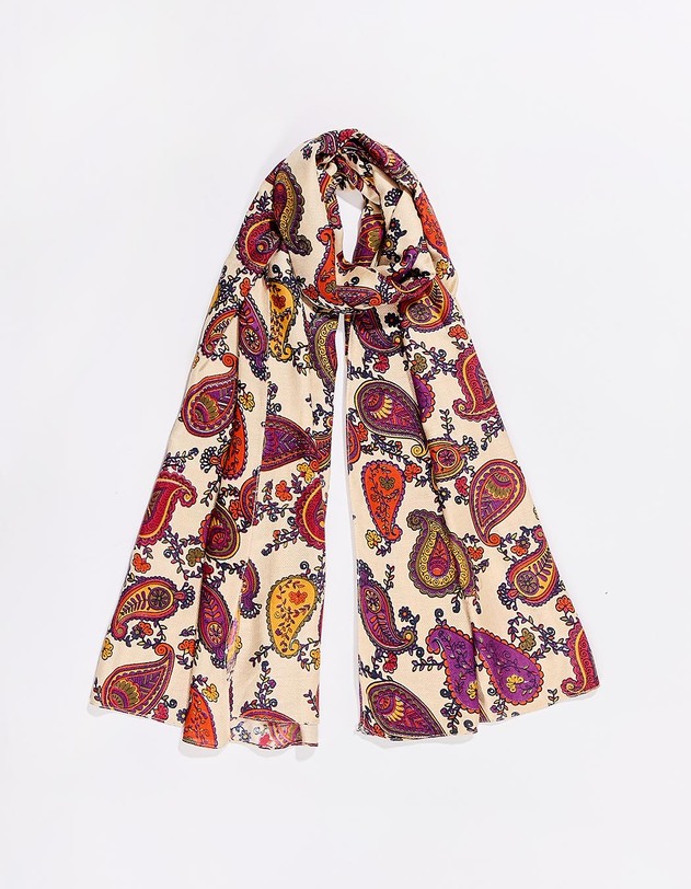 Printed rectangular stole femme La Fianc&eacute;e