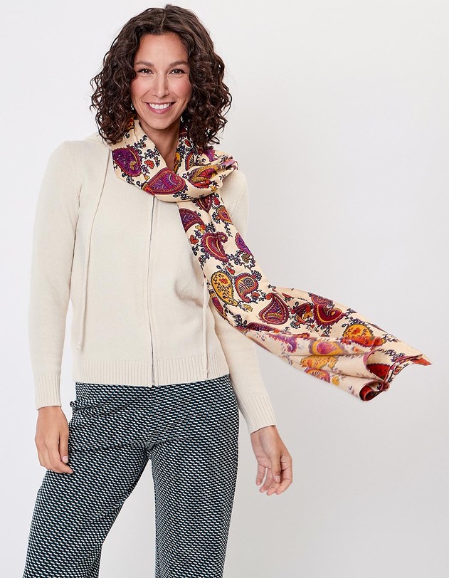Printed rectangular stole femme La Fianc&eacute;e