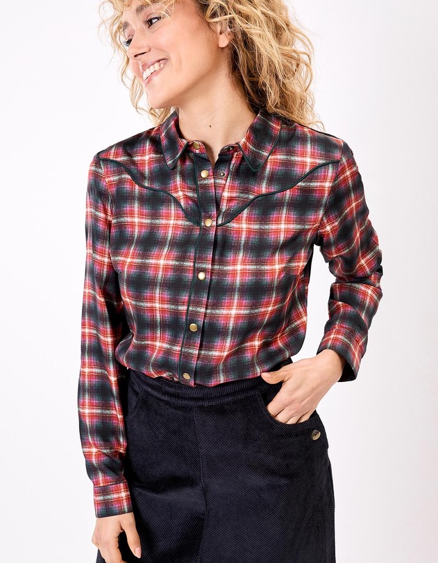Country-style fluid blouse femme La Fianc&eacute;e