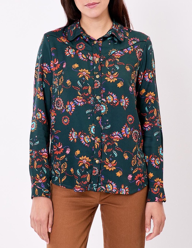 Country-style fluid blouse femme La Fianc&eacute;e