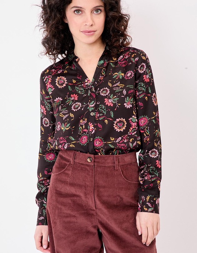 Straight satin shirt femme La Fianc&eacute;e