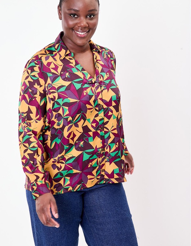 Straight satin shirt femme La Fianc&eacute;e