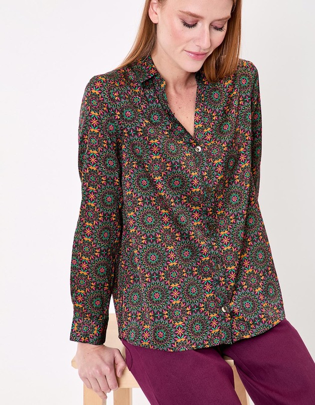 Straight satin shirt femme La Fianc&eacute;e