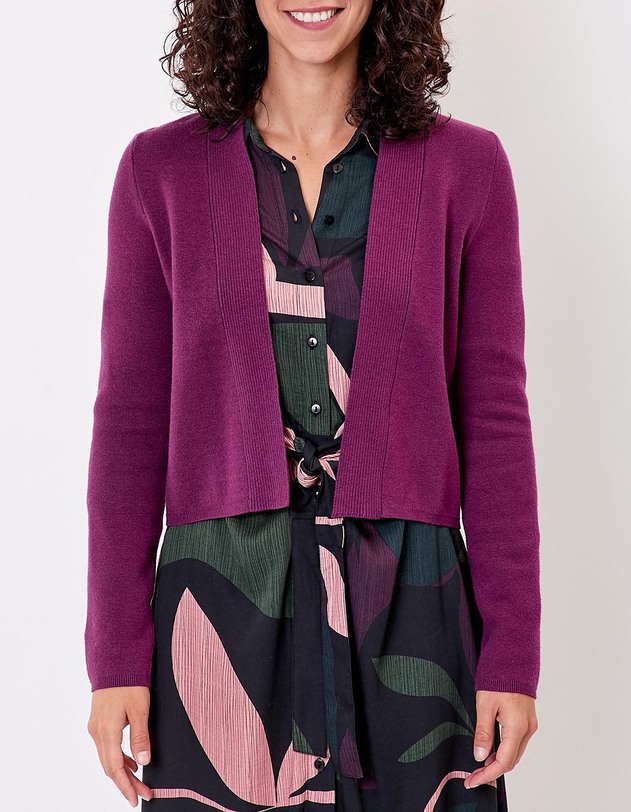 Women&rsquo;s plain short knit cardigan femme La Fianc&eacute;e